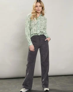 Femme Hartford Chemise Coraz imprimée verte