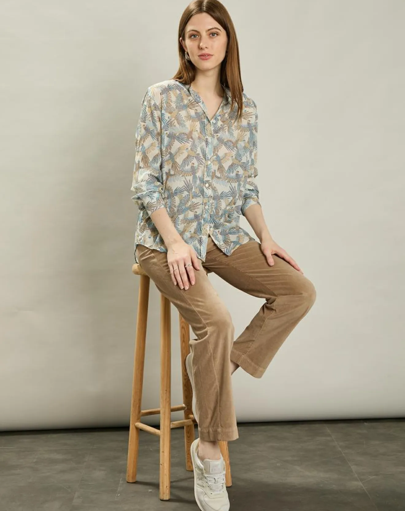 Femme Hartford Chemise Cristal blanc brut/bleu