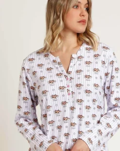 Online Admas Chemise de nuit All You Need Is Sleep C mauve