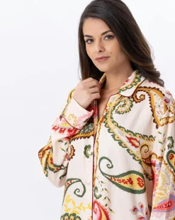 Best Le Chat Chemise de nuit boutonnée Allegra multicolore