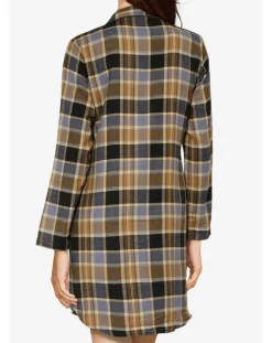 Femme Femilet Chemise de nuit Ecossais imprimée marron/noir