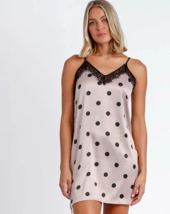 Femme Admas Chemise de nuit Elegant Dots rose