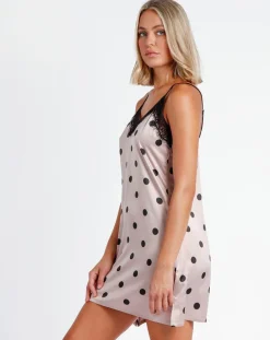 Femme Admas Chemise de nuit Elegant Dots rose