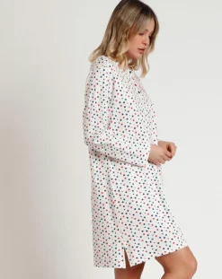 Femme Admas Chemise de nuit patte de boutonnage Star E multicolore