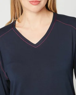 Femme Le Chat Chemise de nuit Slow bleu marine