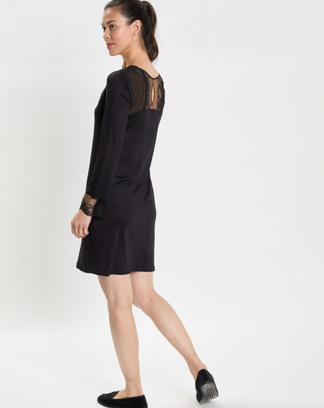 Clearance Le Chat Chemise de nuit Vivienne noire