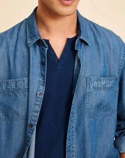 Clearance Harris Wilson Chemise Delio chambray