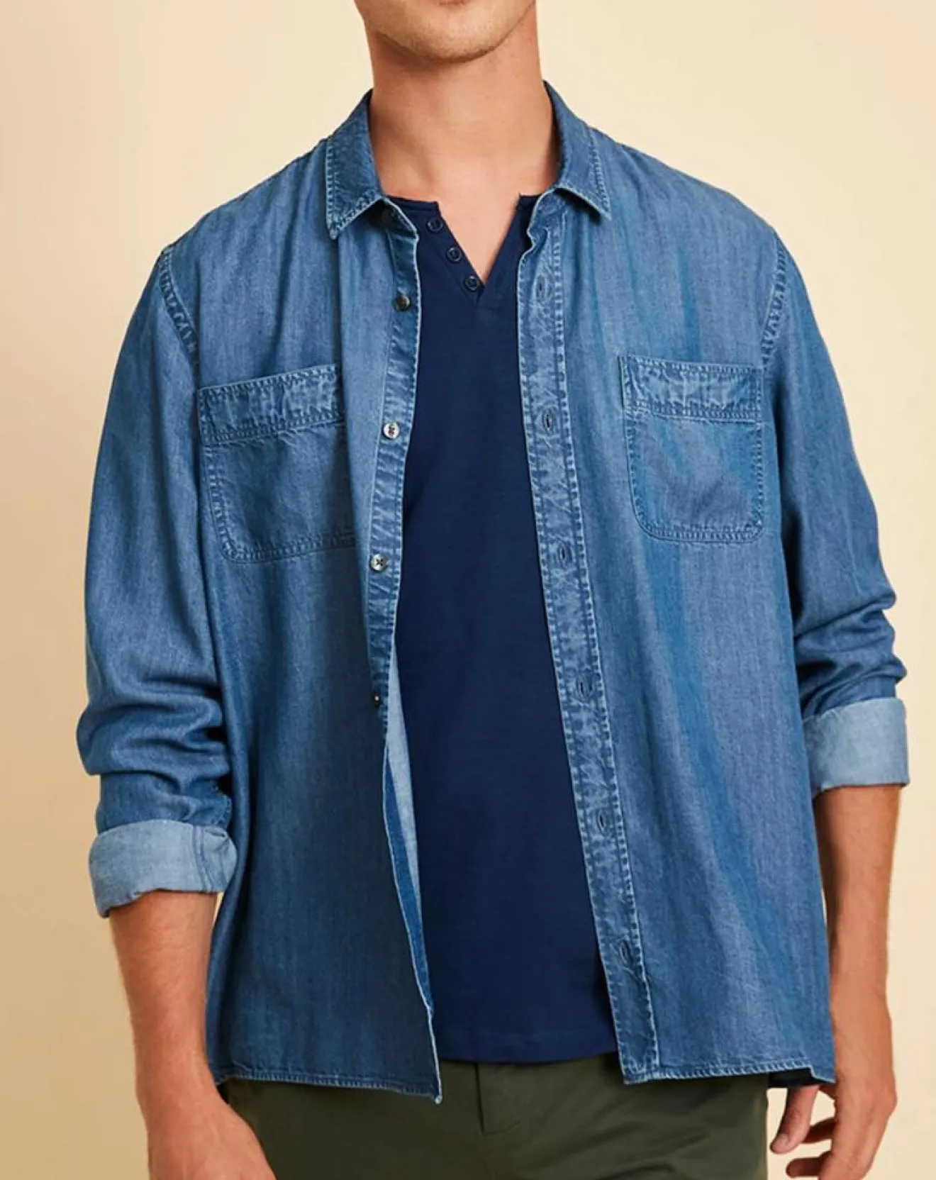 Clearance Harris Wilson Chemise Delio chambray
