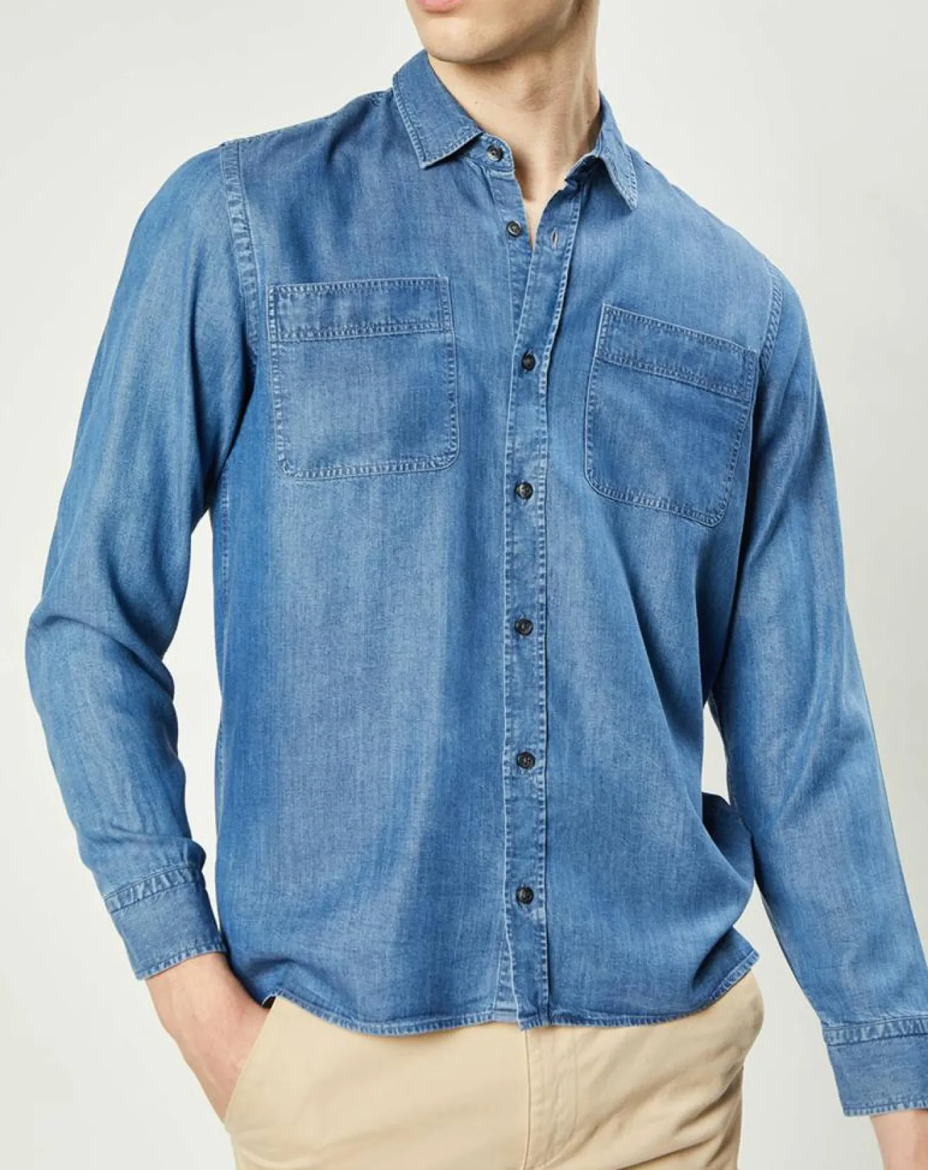 Clearance Harris Wilson Chemise Delio chambray