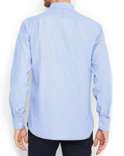 Hot Pepe Jeans Chemise droite à pois Micro Mylor bleu clair