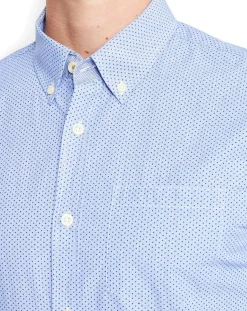 Hot Pepe Jeans Chemise droite à pois Micro Mylor bleu clair