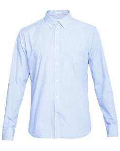 Hot Pepe Jeans Chemise droite à pois Micro Mylor bleu clair