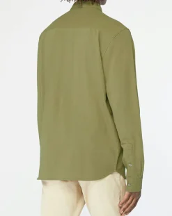 Homme Galeries Lafayette Chemise droite en Coton bio Nipique kaki moyen