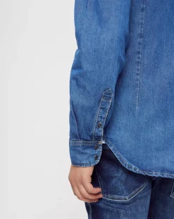 Homme Pepe Jeans Chemise droite en jean Archive bleue