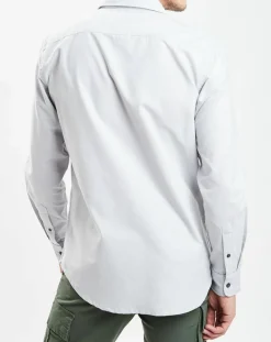 Outlet Quiksilver Chemise droite Straight Up gris clair