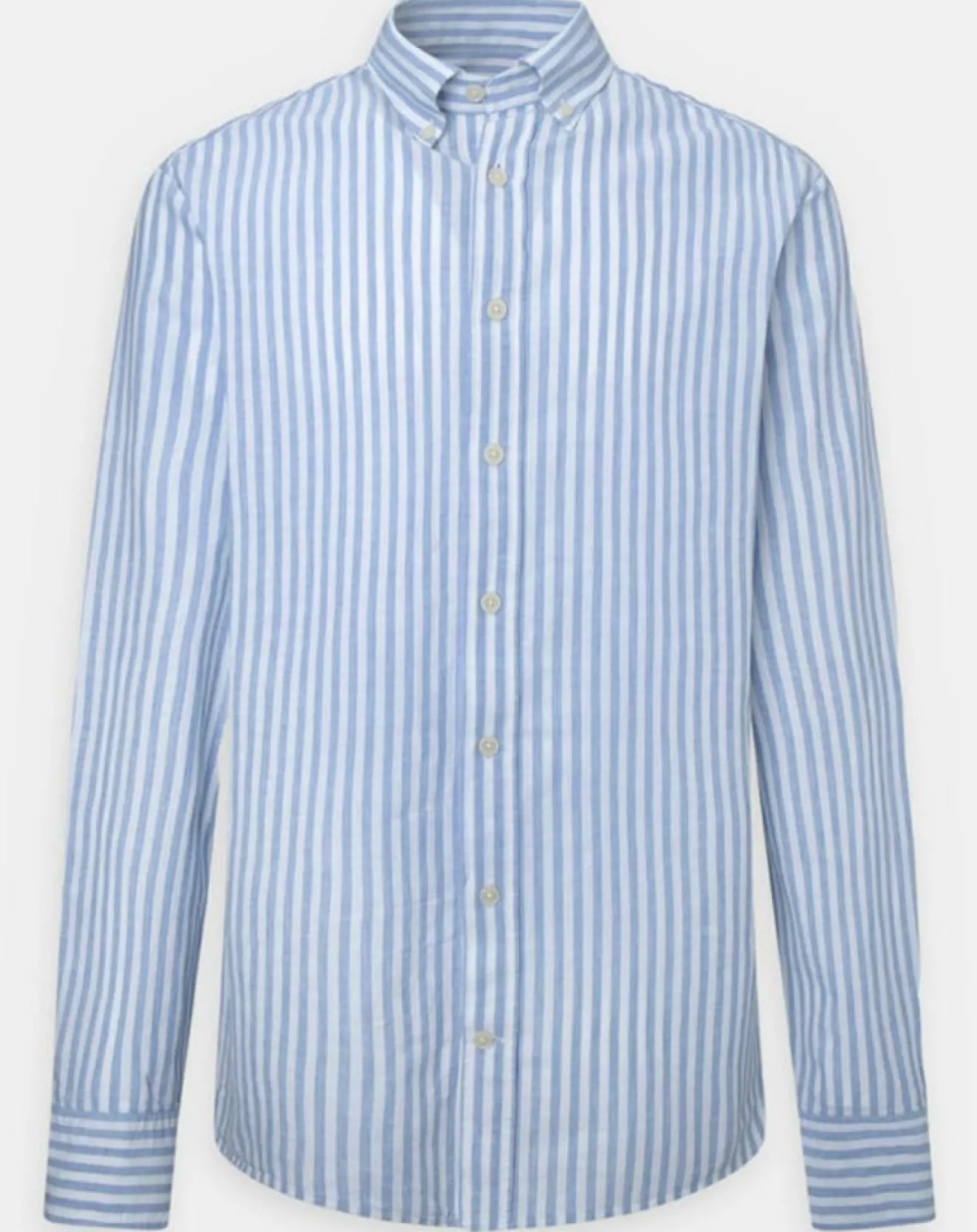 Homme Hackett London Chemise en Coton & Lin Slim Fit à rayures bleu/blanc