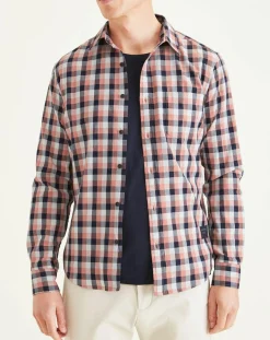 Dockers Chemise en Coton Bio Slim Alpha Icon à carreaux rouge/bleu/blanc