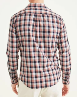 Dockers Chemise en Coton Bio Slim Alpha Icon à carreaux rouge/bleu/blanc