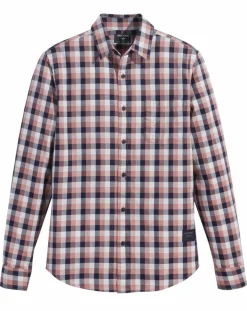 Dockers Chemise en Coton Bio Slim Alpha Icon à carreaux rouge/bleu/blanc