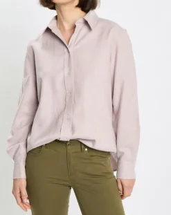 Femme Marc O'Polo Chemise en Flanelle manches ballons violet clair