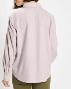 Femme Marc O'Polo Chemise en Flanelle manches ballons violet clair