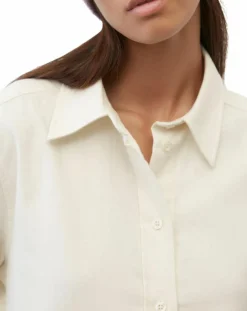 Best Marc O'Polo Chemise en flanelle manches ballons écrue