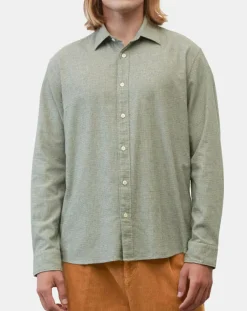Homme Marc O'Polo Chemise en Flanelle Regular Fit micro carreaux verte