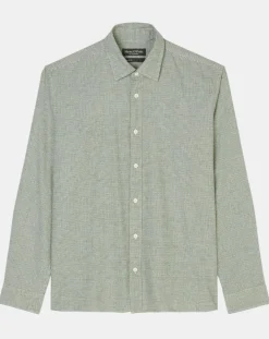 Homme Marc O'Polo Chemise en Flanelle Regular Fit micro carreaux verte