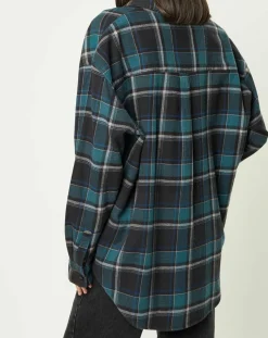Femme BDG by Urban Outfitters Chemise en Flanelle Sadie à carreaux vert/marine