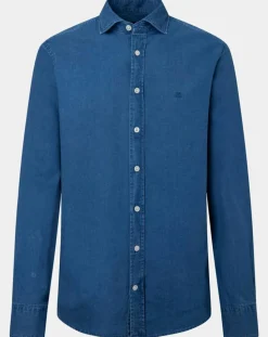Homme Hackett London Chemise en Jean Slim Fit bleu moyen