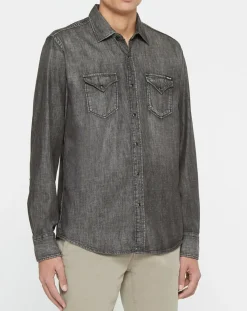 Homme Replay Chemise en Jean Slim Fit gris foncé