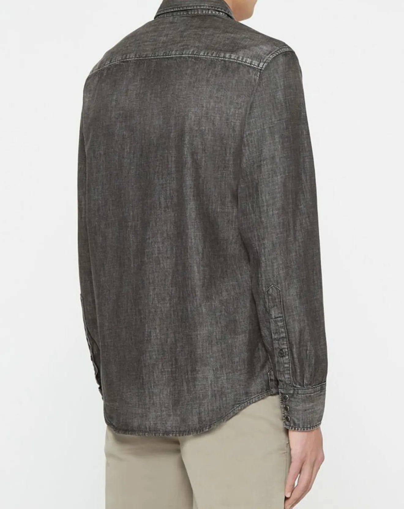 Homme Replay Chemise en Jean Slim Fit gris foncé