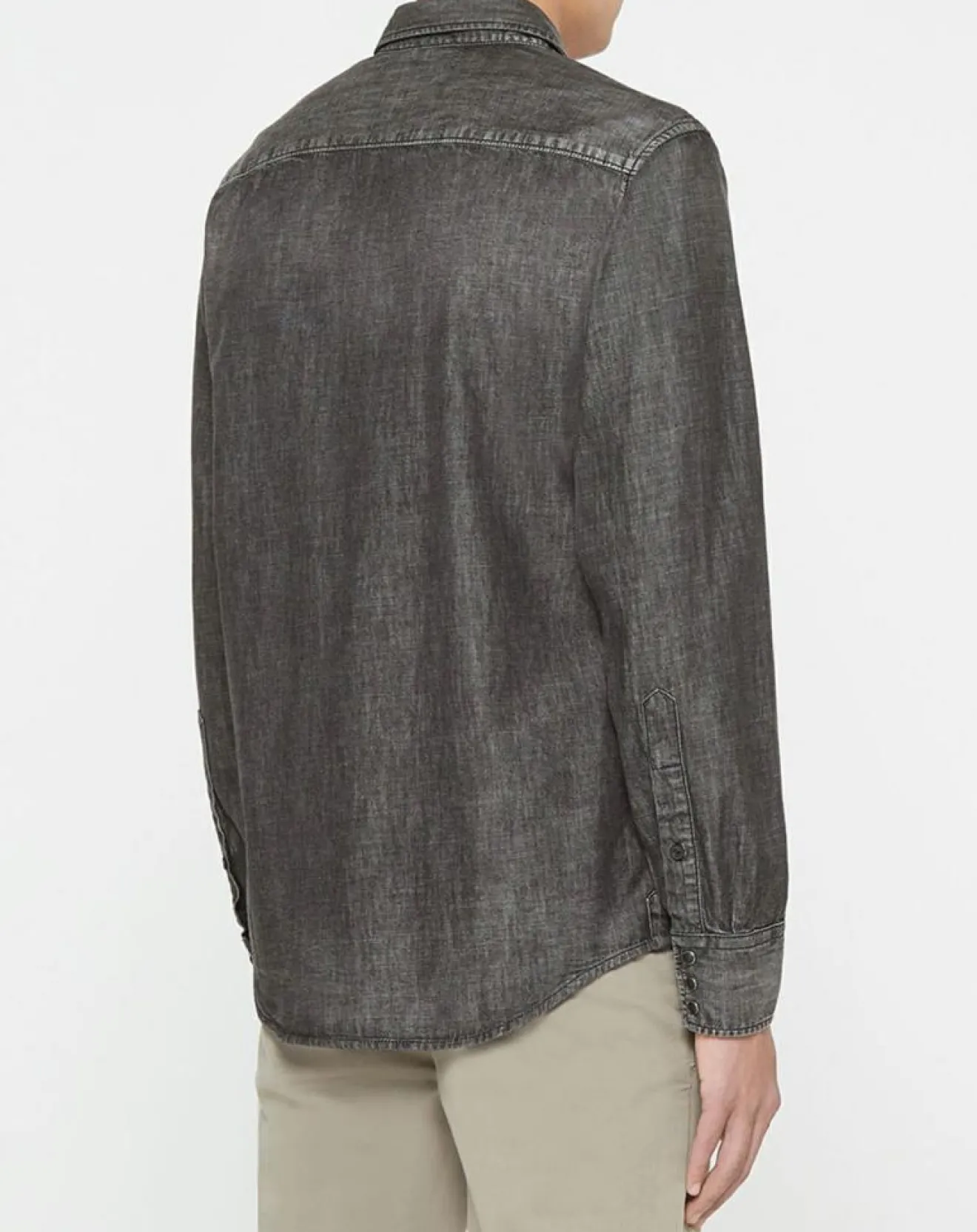 Homme Replay Chemise en Jean Slim Fit gris foncé