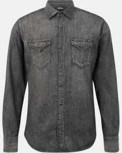 Homme Replay Chemise en Jean Slim Fit gris foncé