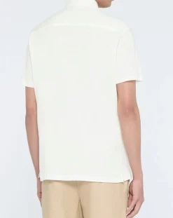 Discount Hackett London Chemise en Lin mélangé Slim Fit Polo Piqué écrue