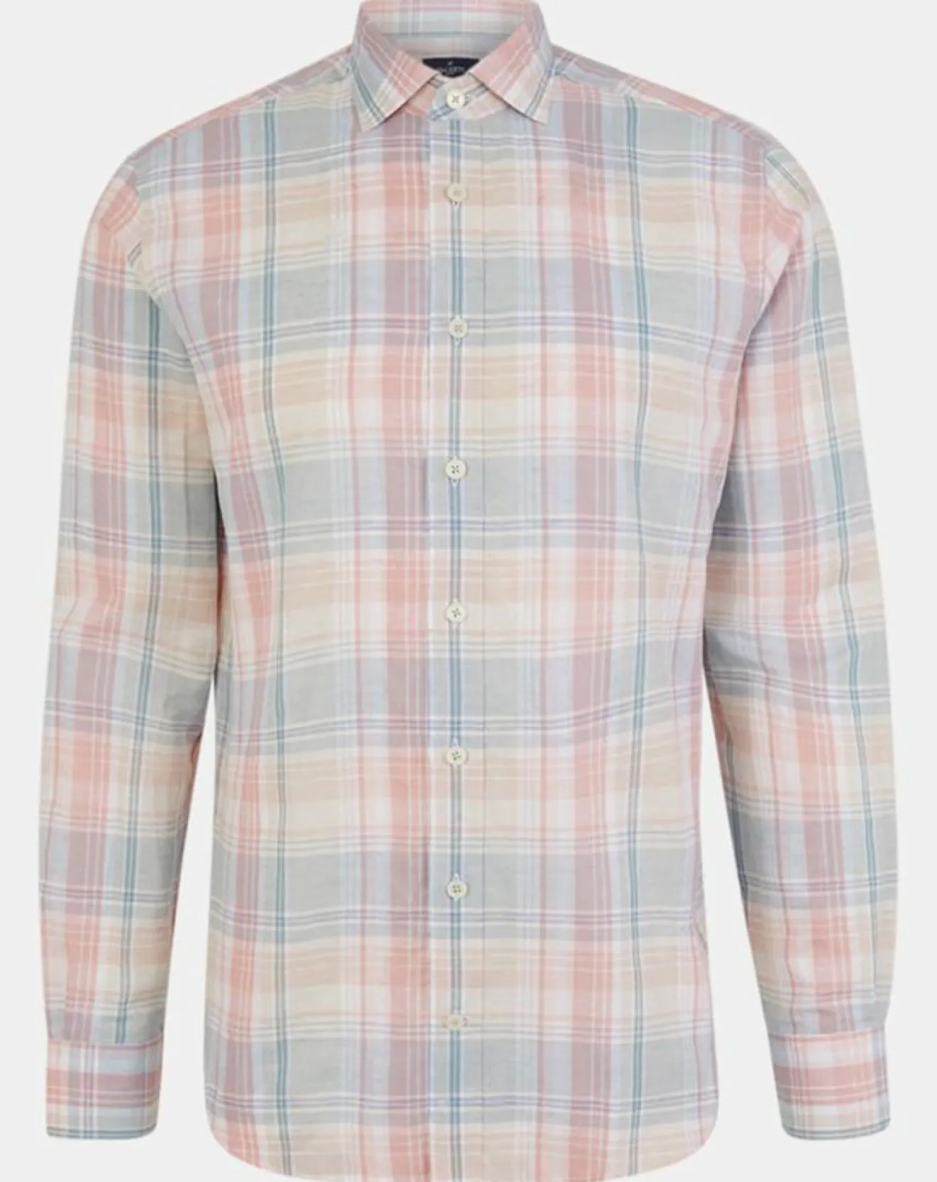 Homme Hackett London Chemise en Lin mélangé Slim Fit à carreaux multicolore