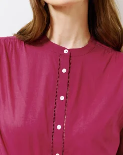 Femme Caroll Chemise en Popeline Clarisse groseille