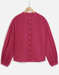 Femme Caroll Chemise en Popeline Clarisse groseille
