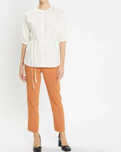 Femme Jodhpur Chemise en Popeline de Coton Bio Misto écrue