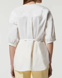 Femme Jodhpur Chemise en Popeline de Coton Bio Misto écrue