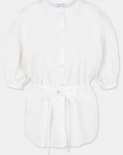 Femme Jodhpur Chemise en Popeline de Coton Bio Misto écrue