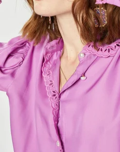 Outlet Manoush Chemise en Soie mélangée Doggy lilas