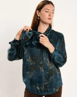 Sale Lauren Vidal Chemise en Soie mélangée Moon kyoto