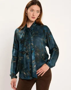 Sale Lauren Vidal Chemise en Soie mélangée Moon kyoto