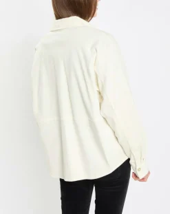 Online Marc O'Polo Chemise en Velours côtelé écrue