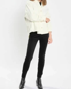 Online Marc O'Polo Chemise en Velours côtelé écrue