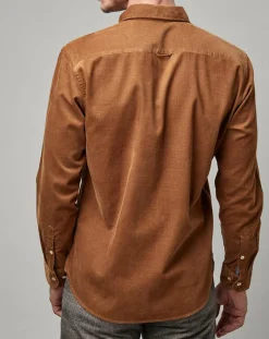 Outlet Marc O'Polo Chemise en Velours côtelé Milleraies marron