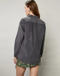 Femme Hartford Chemise en Velours Milleraie Cinema charbon