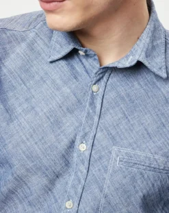 Homme Marc O'Polo Chemise Flamme shaped fit bleue