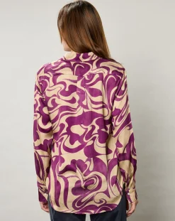 Discount Hartford Chemise fluide Coraz imprimée violette